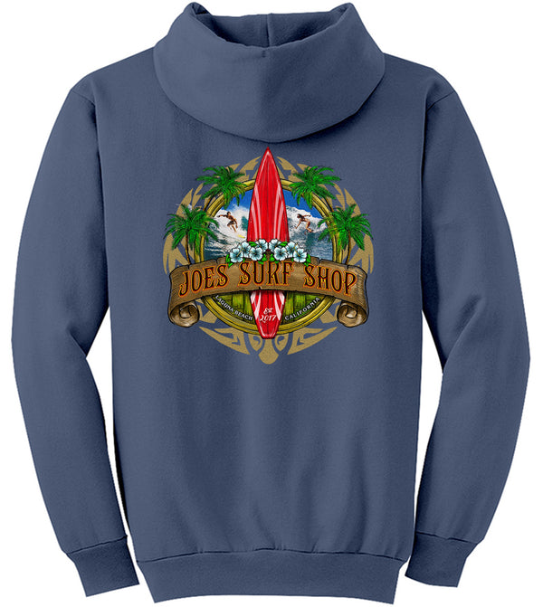 Joe's Surf Shop Longboard Pullover Surf Hoodie