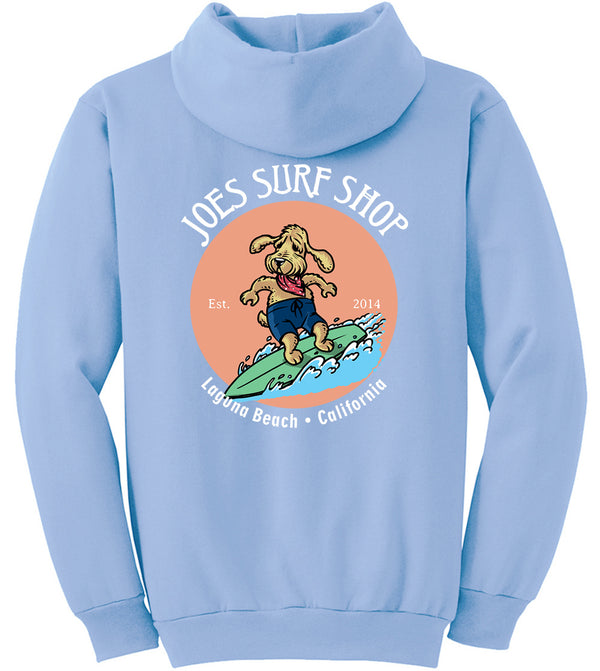 Joe's Surf Shop Teddy the Surfing Dog Pullover Surf Hoodie