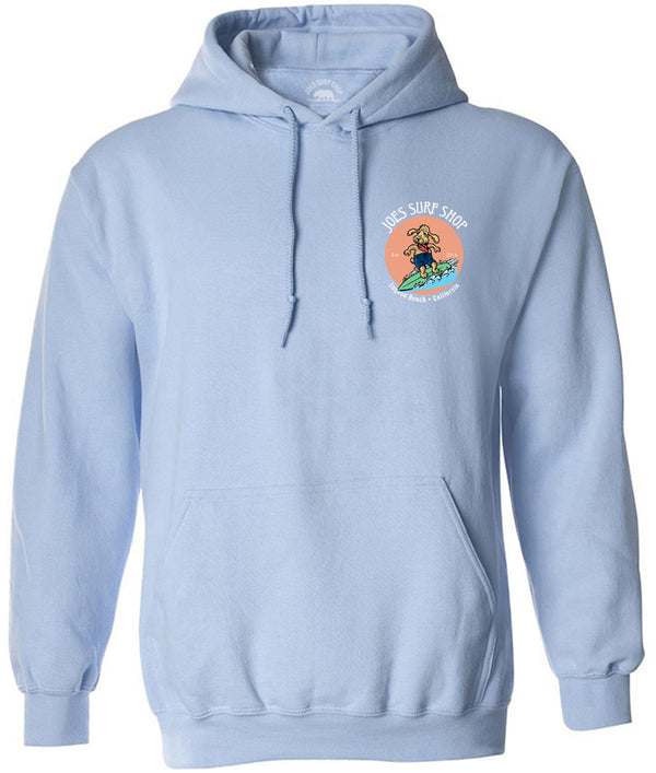 Joe's Surf Shop Teddy the Surfing Dog Pullover Surf Hoodie