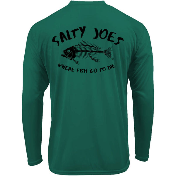 Salty Joe's "Where Fish Go To Die" Long Sleeve Performance Shirt