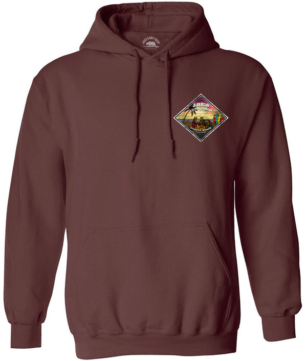 Joe's Surf Shop Three Bears on the Beach Pullover Surf Hoodie