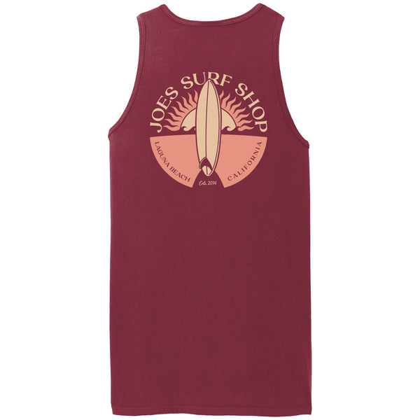 Joe's Surf Shop Sunset Scene Beach Wash® Garment-Dyed Tank Top