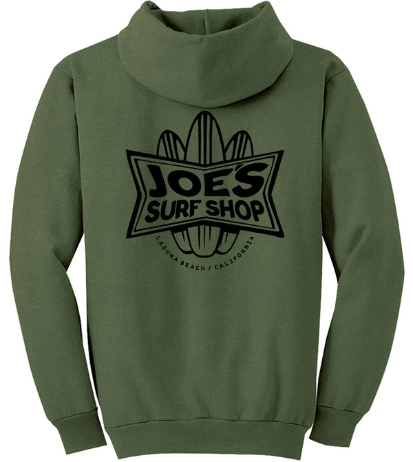 Joe's Surf Shop Surfboards Pullover Hoodie