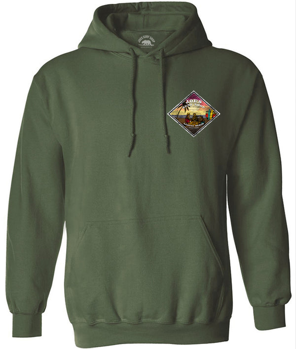 Joe's Surf Shop Three Bears on the Beach Pullover Surf Hoodie