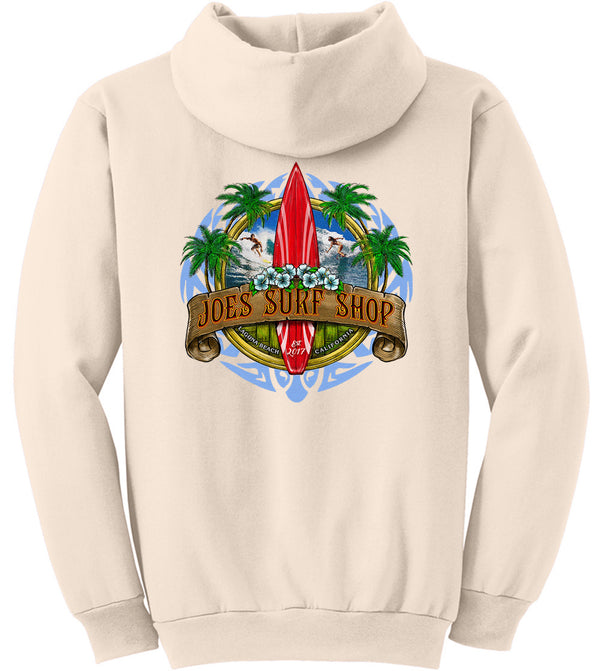 Joe's Surf Shop Longboard Pullover Surf Hoodie