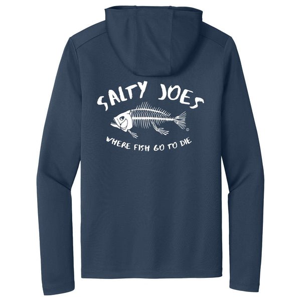 Salty Joe's "Where Fish Go To Die" Hooded Sun Shirt