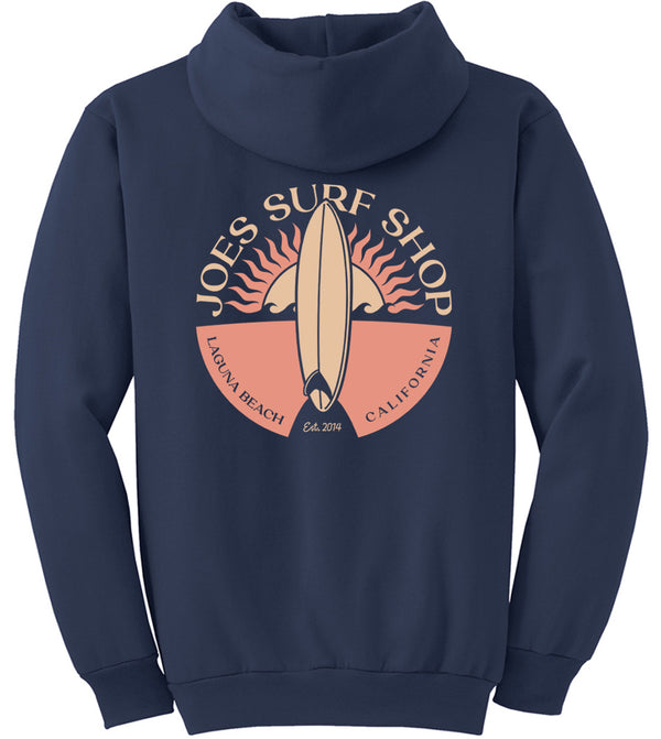 Joe's Surf Shop Sunset Scene Pullover Surf Hoodie