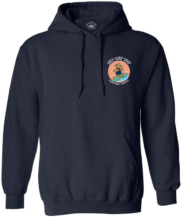 Joe's Surf Shop Teddy the Surfing Dog Pullover Surf Hoodie