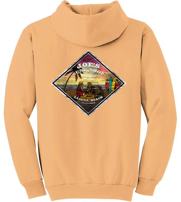 Joe's Surf Shop Three Bears on the Beach Pullover Surf Hoodie