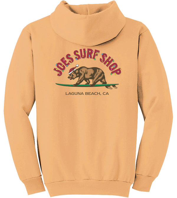 Joe's Surf Shop Christmas Surfing Bear Pullover Surf Hoodie