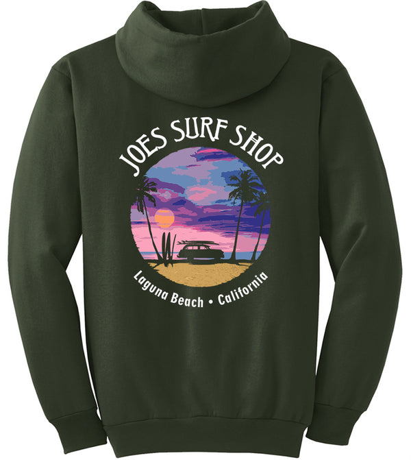 Joe's Surf Shop Wagon Silhouette Pullover Surf Hoodie