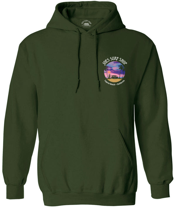 Joe's Surf Shop Wagon Silhouette Pullover Surf Hoodie