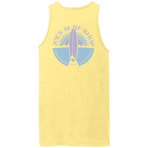 Joe's Surf Shop Sunset Scene Beach Wash® Garment-Dyed Tank Top