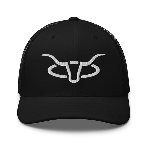 Cattle Creek Ranch Horns Logo Western Trucker Hat