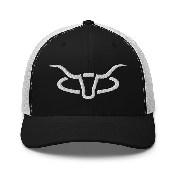 Cattle Creek Ranch Horns Logo Western Trucker Hat