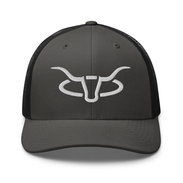 Cattle Creek Ranch Horns Logo Western Trucker Hat