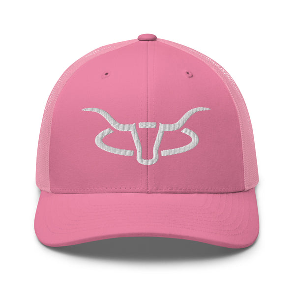 Cattle Creek Ranch Horns Logo Western Trucker Hat