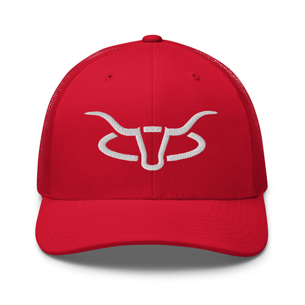 Cattle Creek Ranch Horns Logo Western Trucker Hat