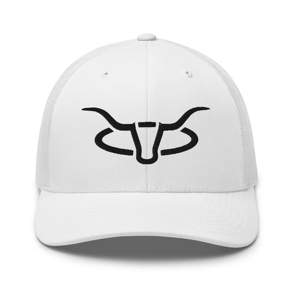 Cattle Creek Ranch Horns Logo Western Trucker Hat