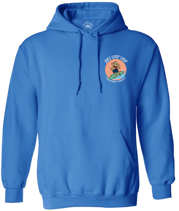 Joe's Surf Shop Teddy the Surfing Dog Pullover Surf Hoodie