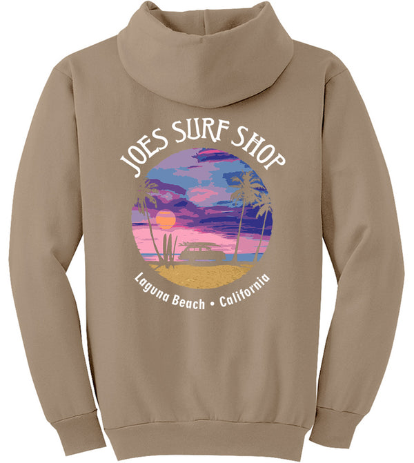 Joe's Surf Shop Wagon Silhouette Pullover Surf Hoodie