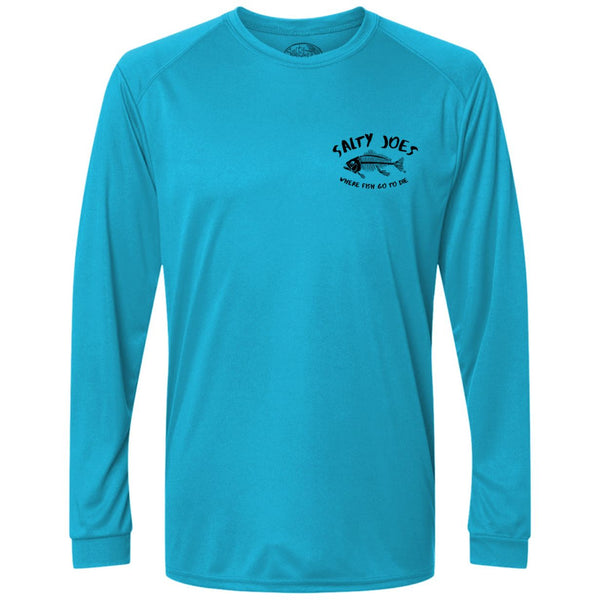 Salty Joe's "Where Fish Go To Die" Long Sleeve Performance Shirt