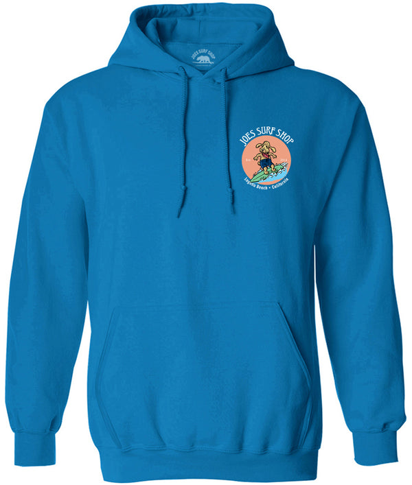 Joe's Surf Shop Teddy the Surfing Dog Pullover Surf Hoodie