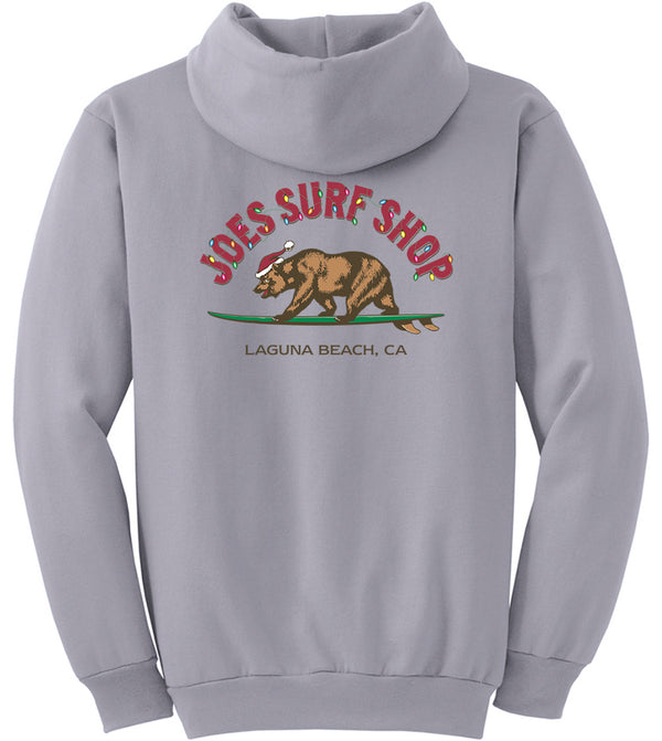 Joe's Surf Shop Christmas Surfing Bear Pullover Surf Hoodie