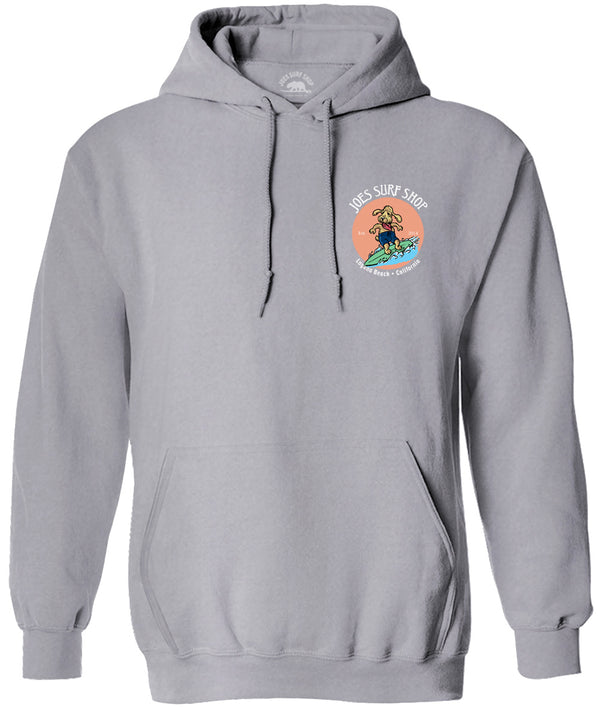 Joe's Surf Shop Teddy the Surfing Dog Pullover Surf Hoodie