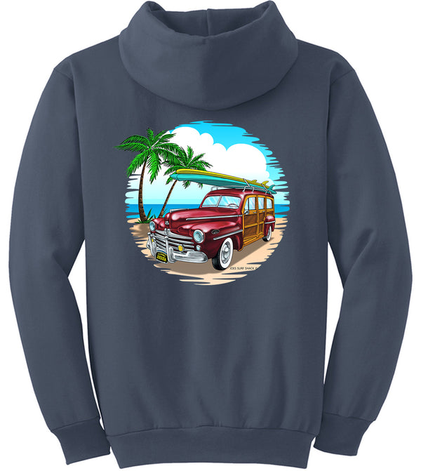 Joe's Surf Shop Beachside Woody Pullover Surf Hoodie