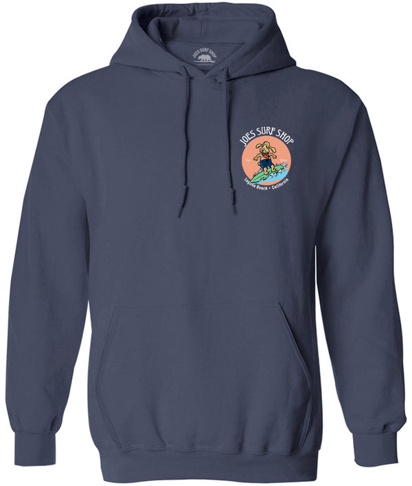 Joe's Surf Shop Teddy the Surfing Dog Pullover Surf Hoodie