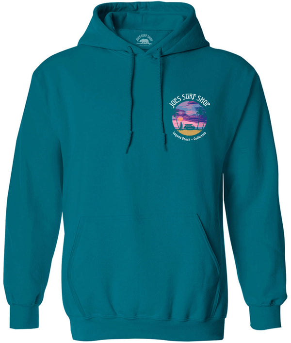 Joe's Surf Shop Wagon Silhouette Pullover Surf Hoodie