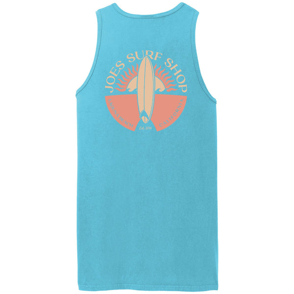 Joe's Surf Shop Sunset Scene Beach Wash® Garment-Dyed Tank Top