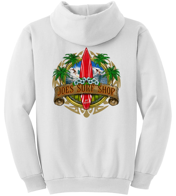 Joe's Surf Shop Longboard Pullover Surf Hoodie