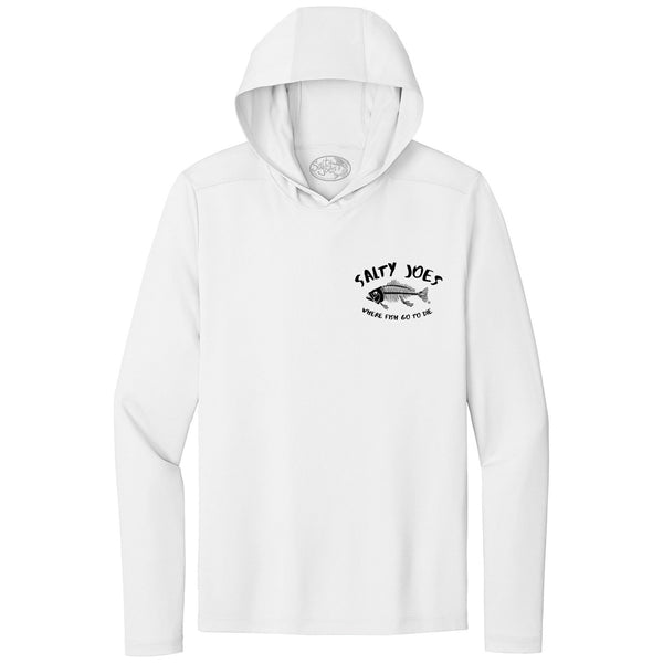 Salty Joe's "Where Fish Go To Die" Hooded Sun Shirt