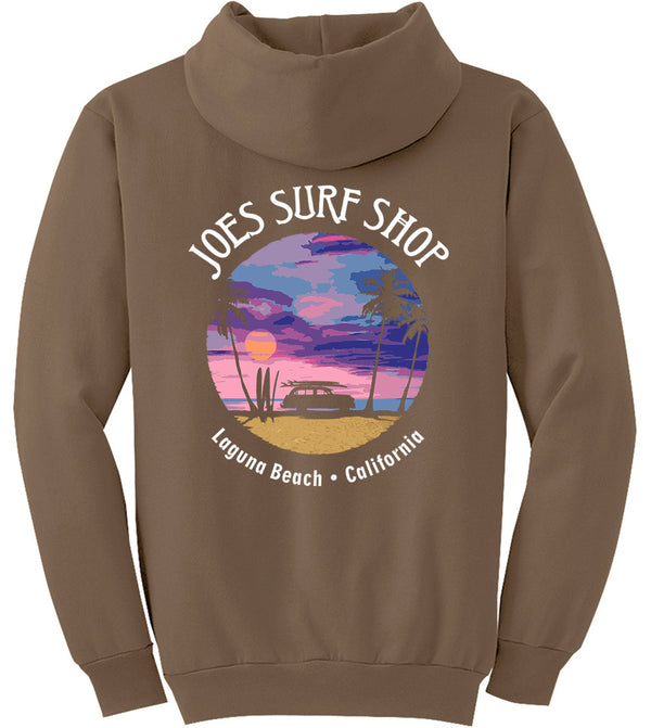 Joe's Surf Shop Wagon Silhouette Pullover Surf Hoodie